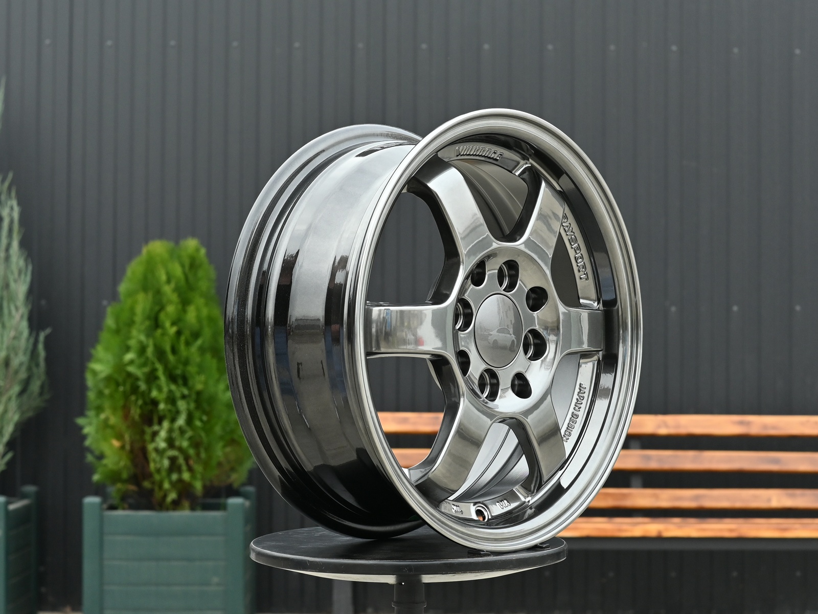 R14 Volk Racing TE37SL Стиль 5.5J ET35 4*100/114.3 Тёмный хром