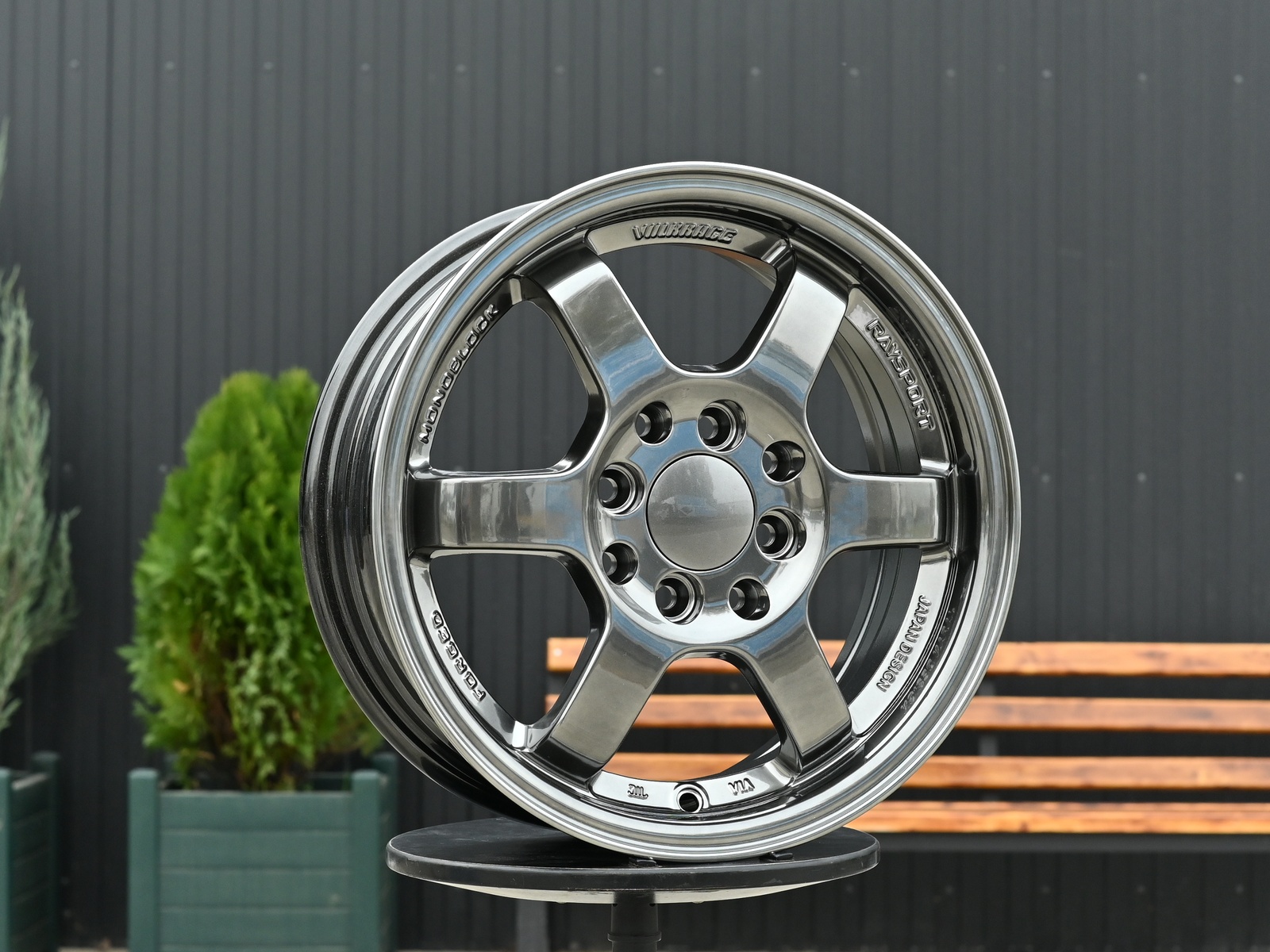 R14 Volk Racing TE37SL Стиль 5.5J ET35 4*100/114.3 Тёмный хром