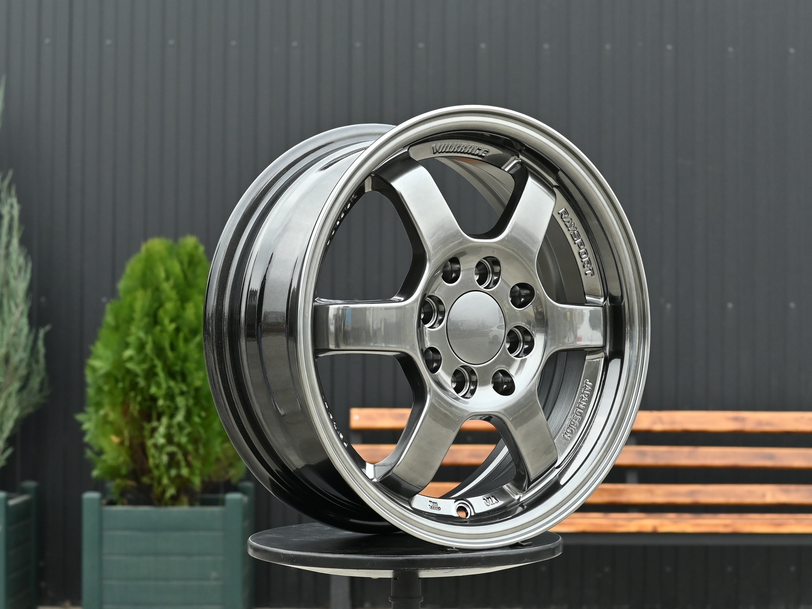 R14 Volk Racing TE37SL Стиль 5.5J ET35 4*100/114.3 Тёмный хром