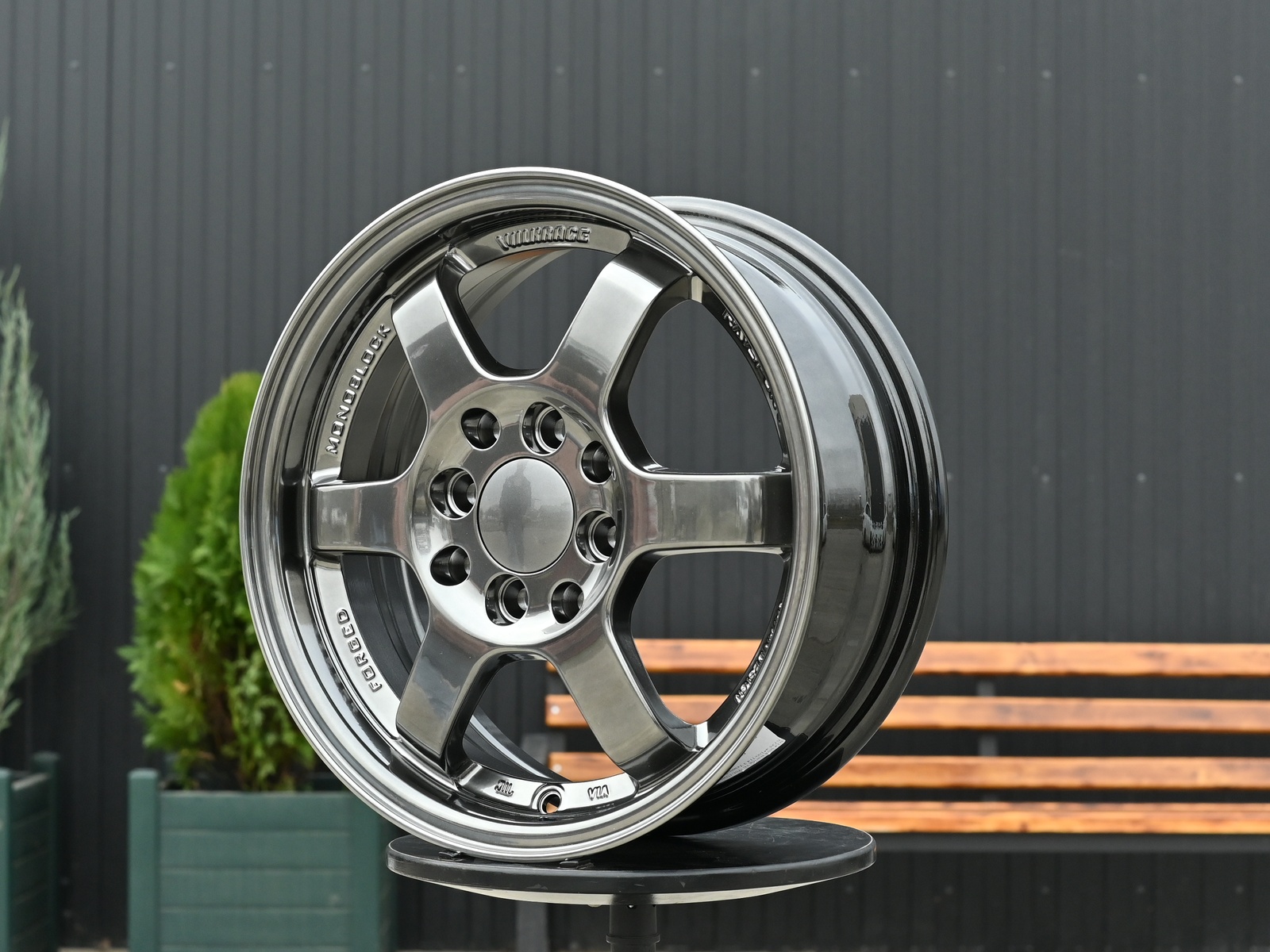 R14 Volk Racing TE37SL Стиль 5.5J ET35 4*100/114.3 Тёмный хром