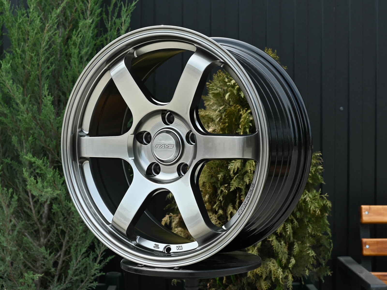R17 Volk Racing TE37SL Стиль 8.0J ET38 5*112 Темный хром