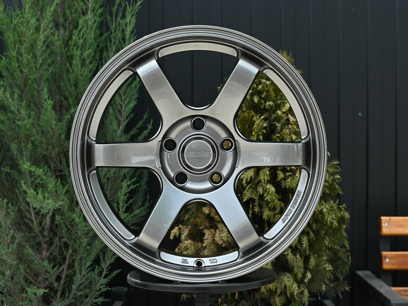 R17 Volk Racing TE37SL Стиль 8.0J ET38 5*112 Темный хром