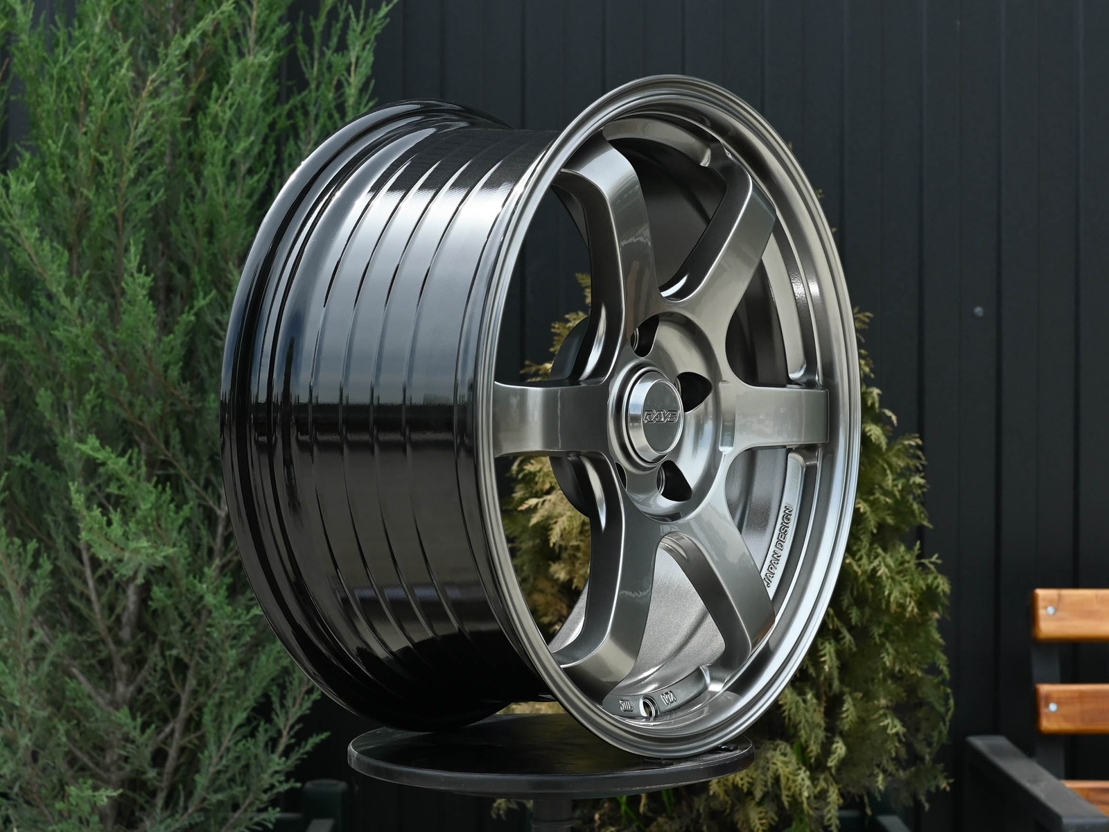 R17 Volk Racing TE37SL Стиль 8.0J ET38 5*112 Темный хром