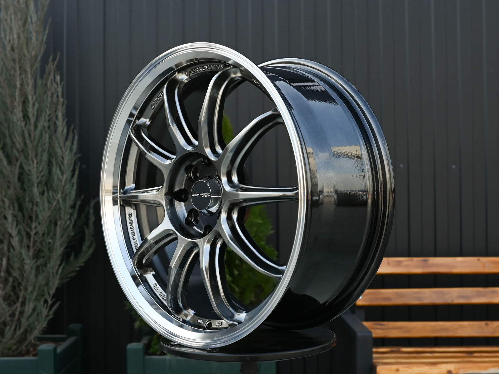 R17 Work Emotion ZR10 Стиль 7.5J ET40 4*100/114.3 Темный хром
