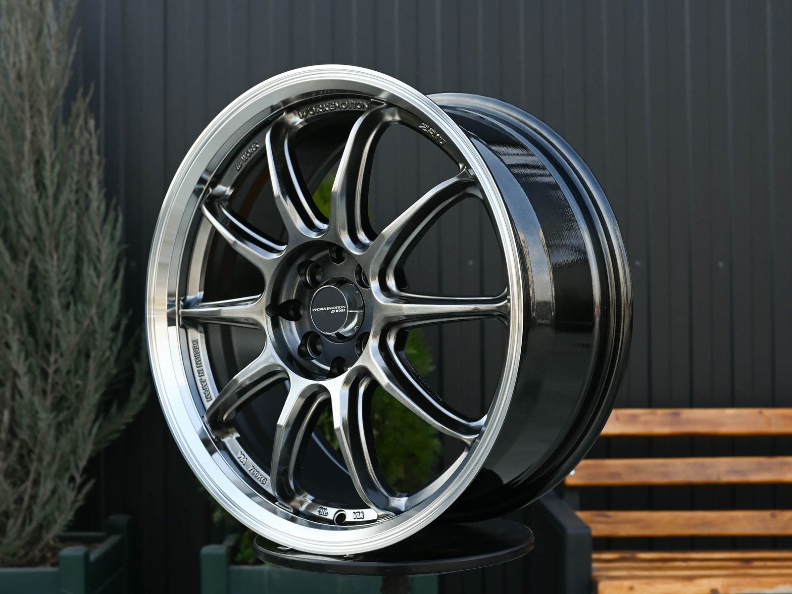 R17 Work Emotion ZR10 Стиль 7.5J ET40 4*100/114.3 Темный хром