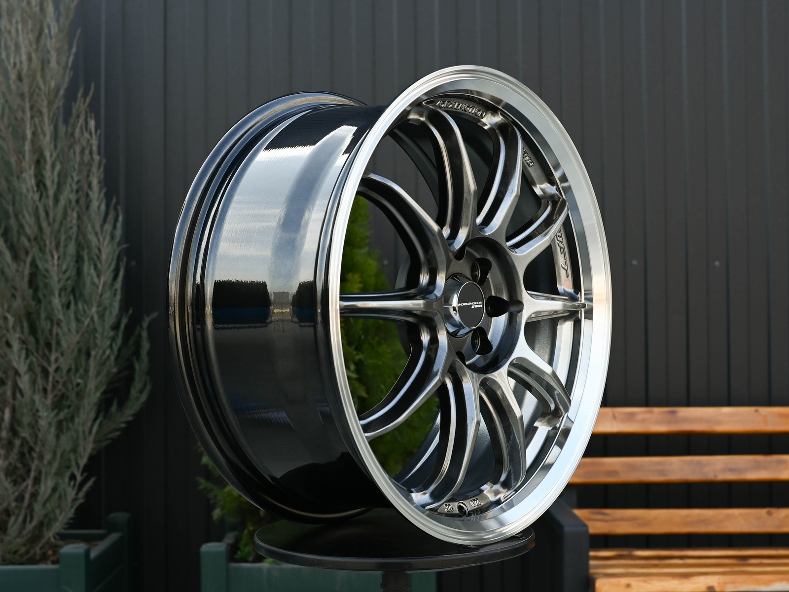 R17 Work Emotion ZR10 Стиль 7.5J ET40 4*100/114.3 Темный хром