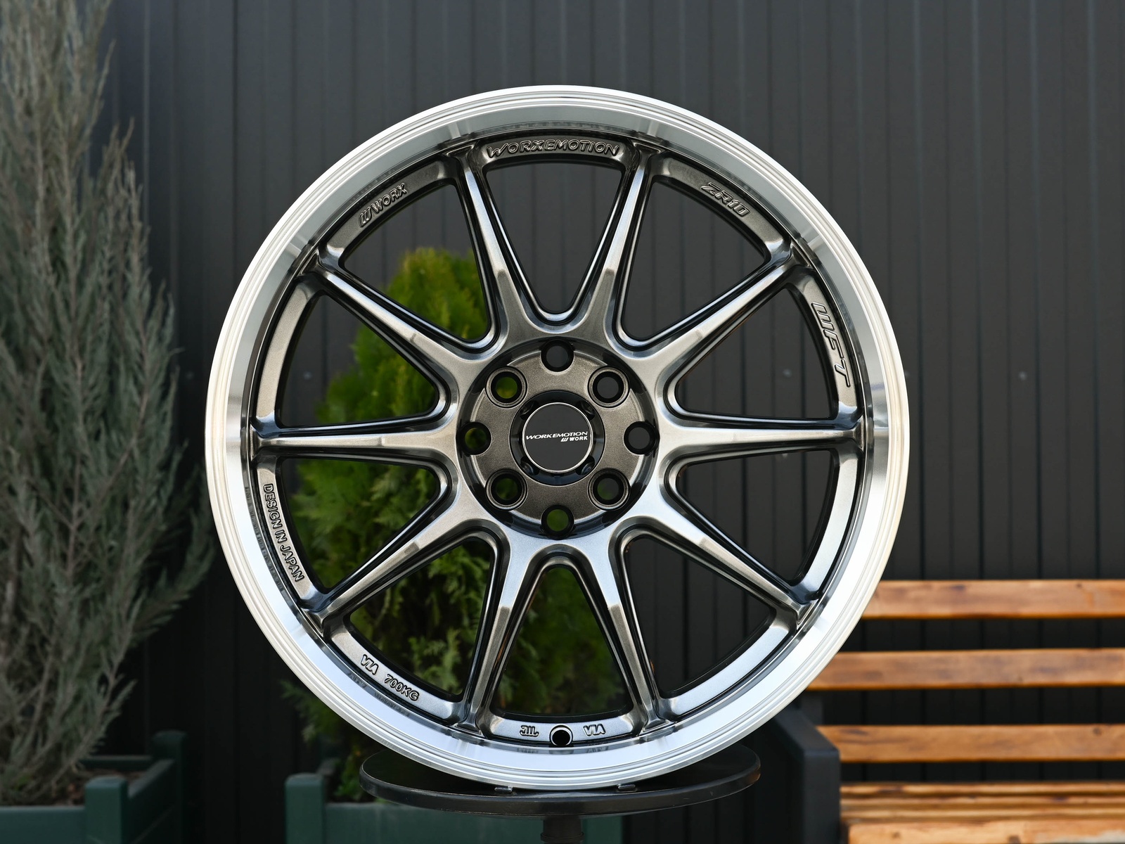 R17 Work Emotion ZR10 Стиль 7.5J ET40 4*100/114.3 Темный хром