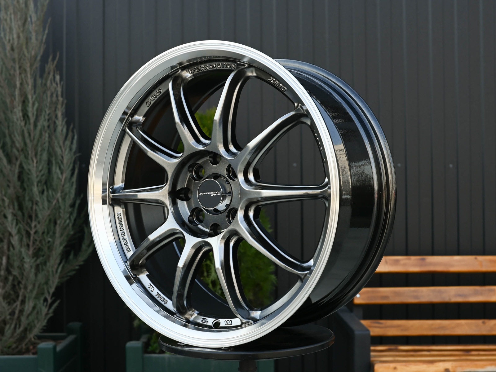R17 Work Emotion ZR10 Стиль 7.5J ET40 4*100/114.3 Темный хром